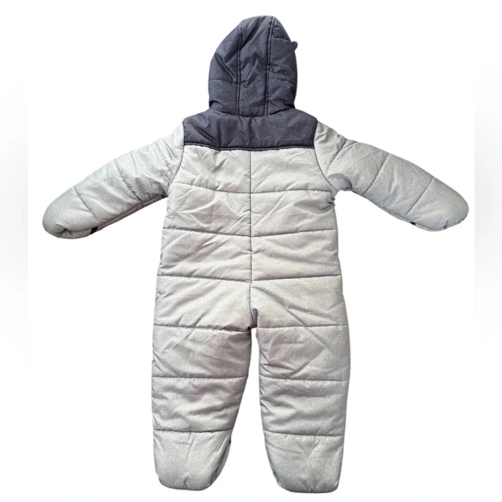 OshKosh B'gosh Cozy Colorblock Navy/Gray Bear Hooded Snowsuit